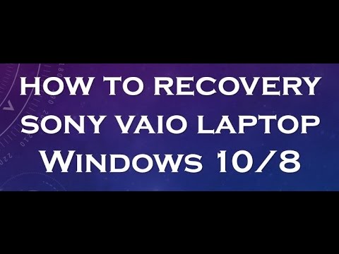 Sony vaio recovery mode windows 8